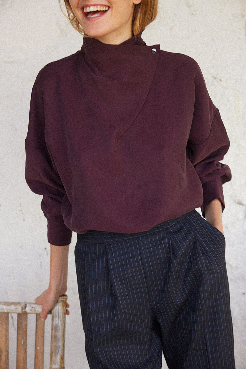 Marlena Aubergine Blouse
