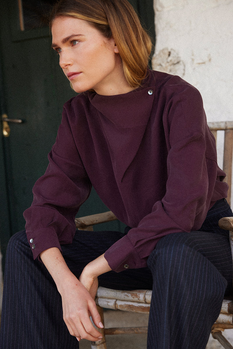 Marlena Aubergine Blouse