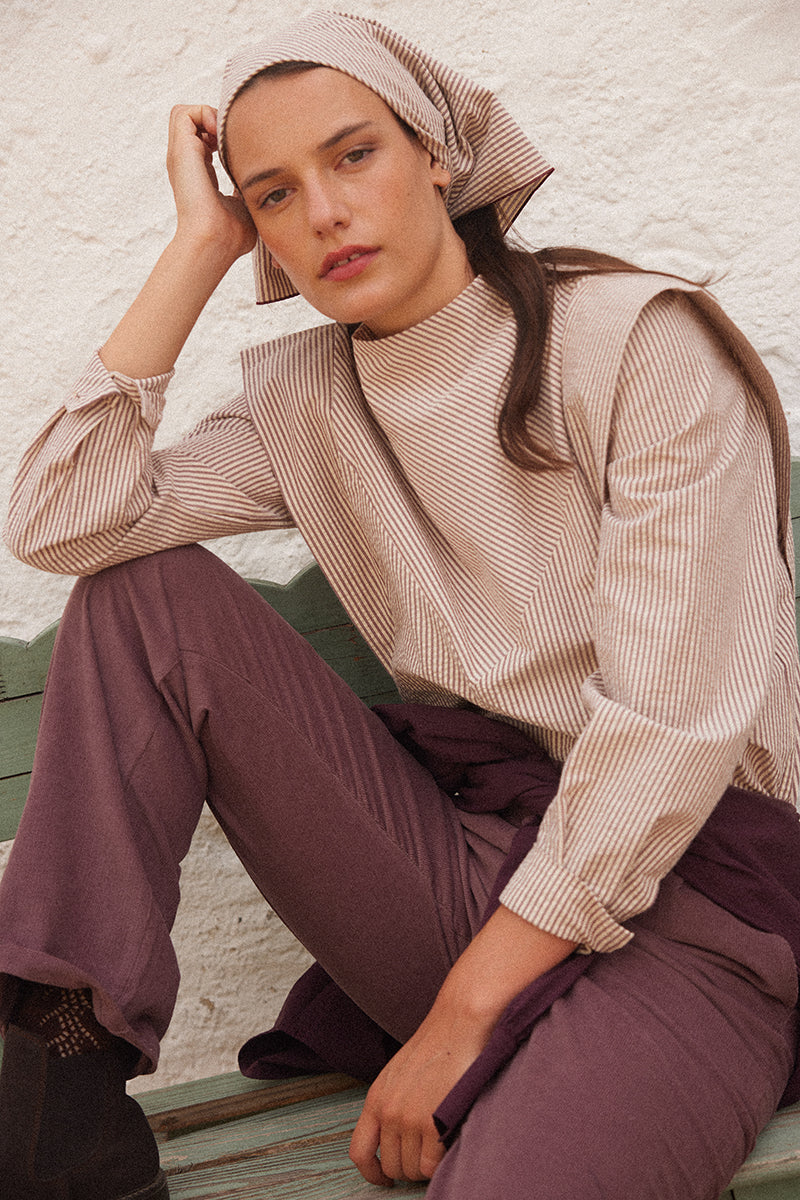 Burgundy Bandana Shirt