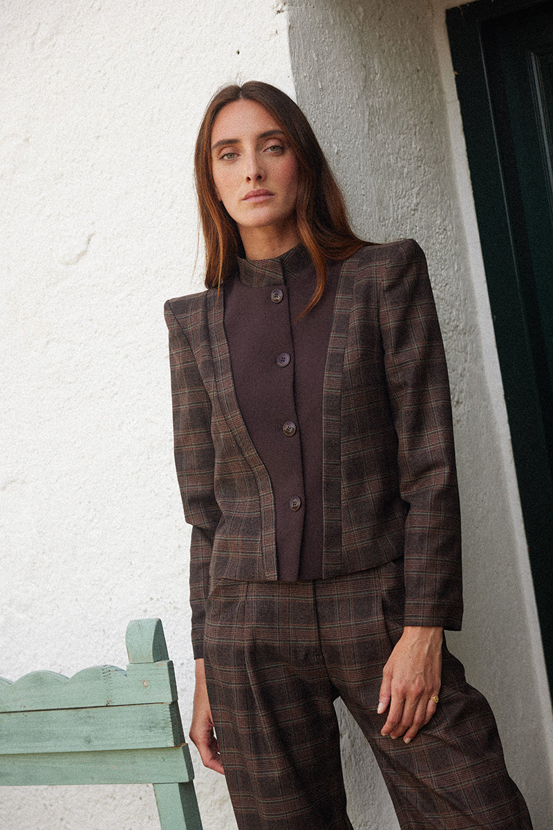 Chaqueta-cuello-Mao-mujer