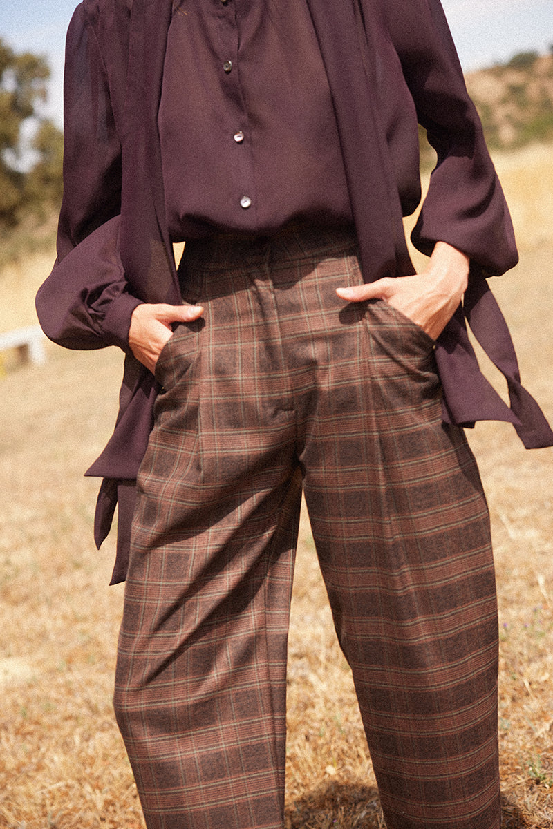 Serafina blouse, eggplant