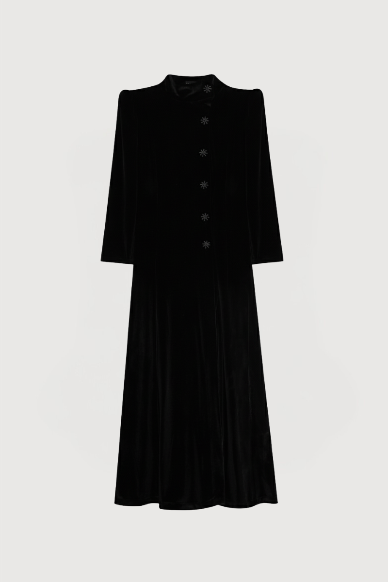 Vera velvet coat, black