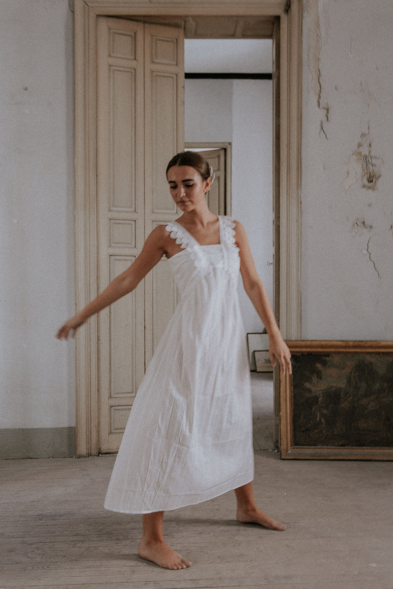 White lace nightgown