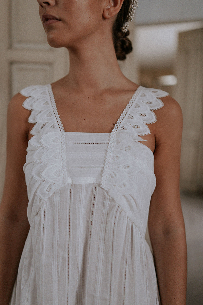 White lace nightgown