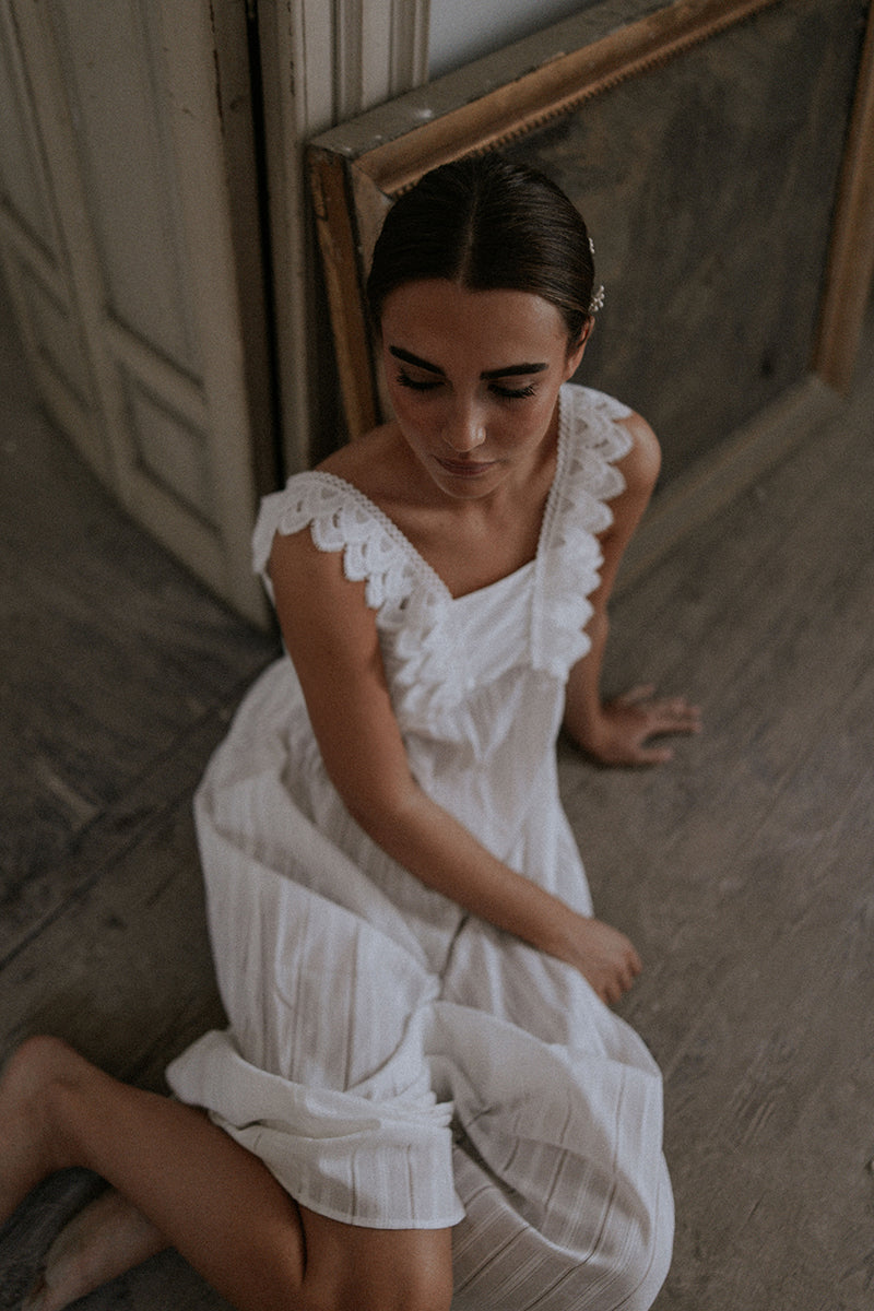 White lace nightgown
