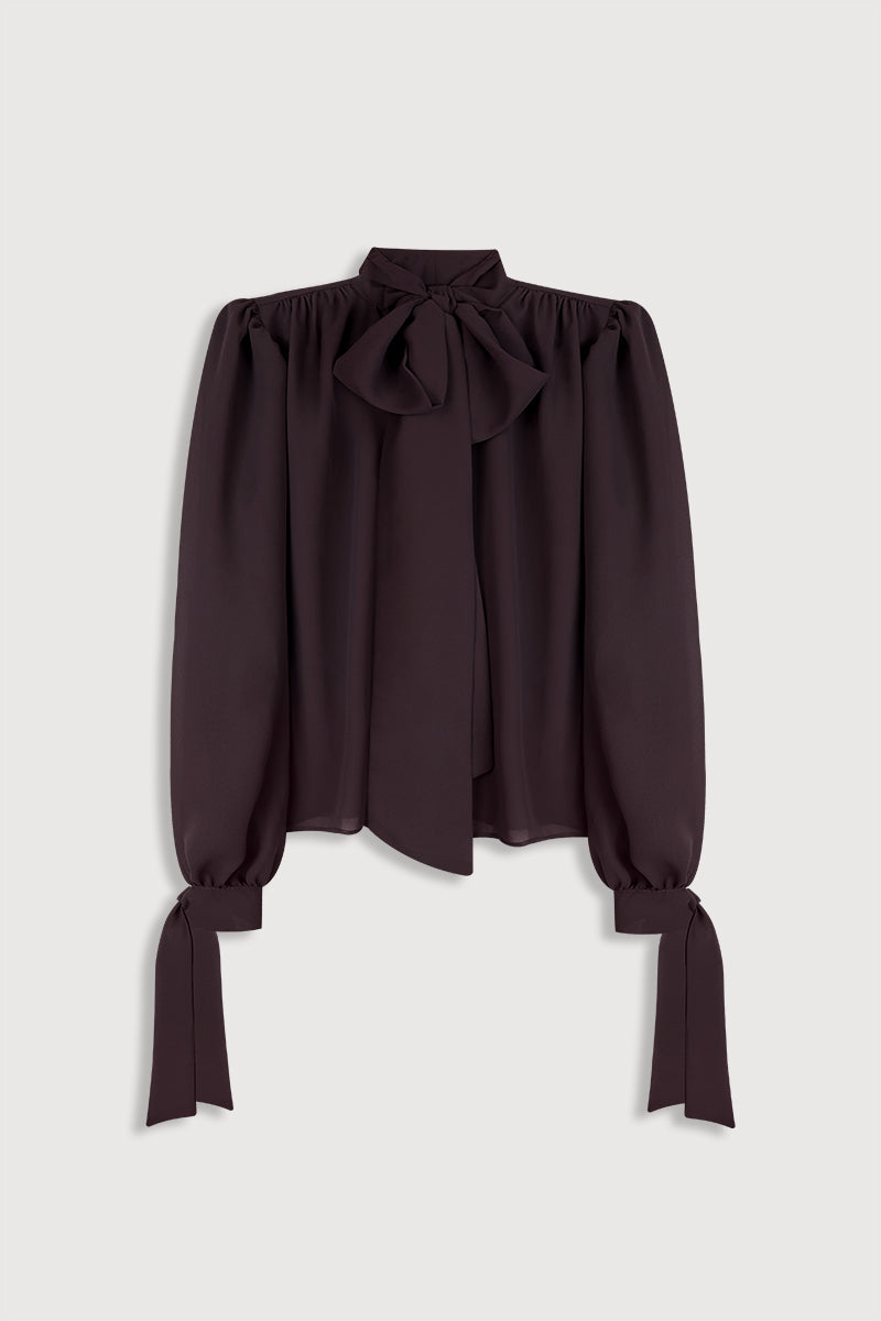 Serafina blouse, eggplant
