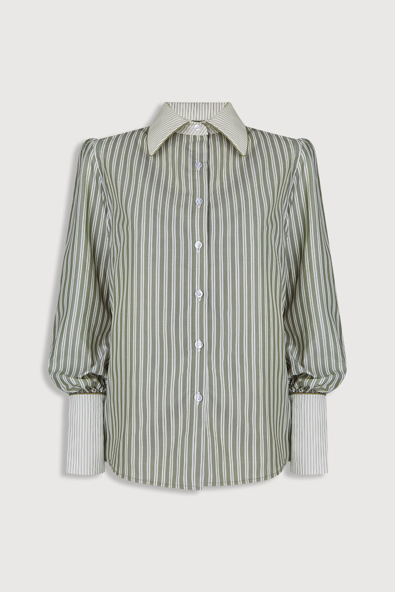 Camisa Rayas verde