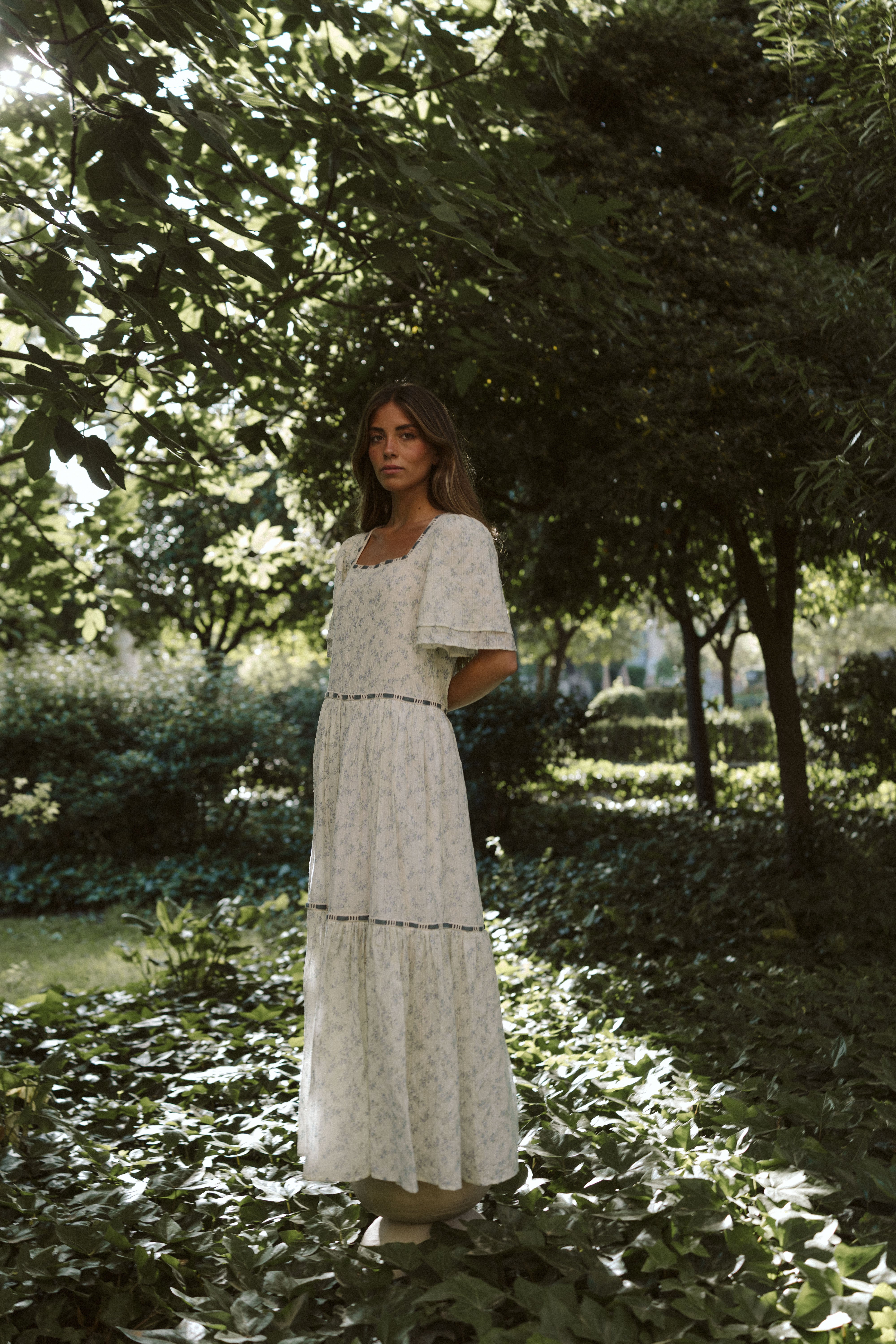 Blue floral Plumeti nightgown