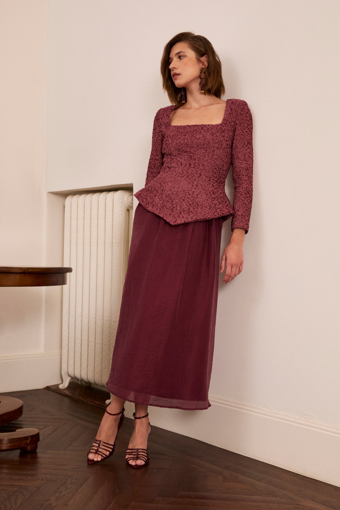 Vestido Leire cereza