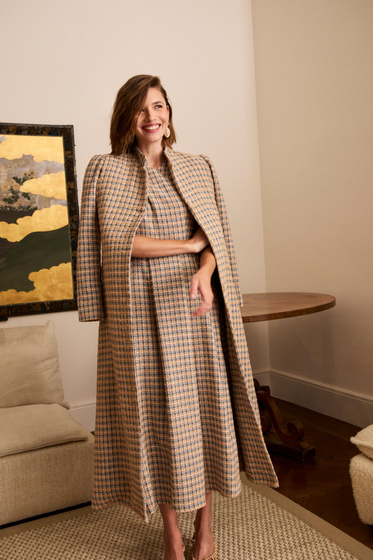 Loreto powder-tone occasion coat for weddings and events