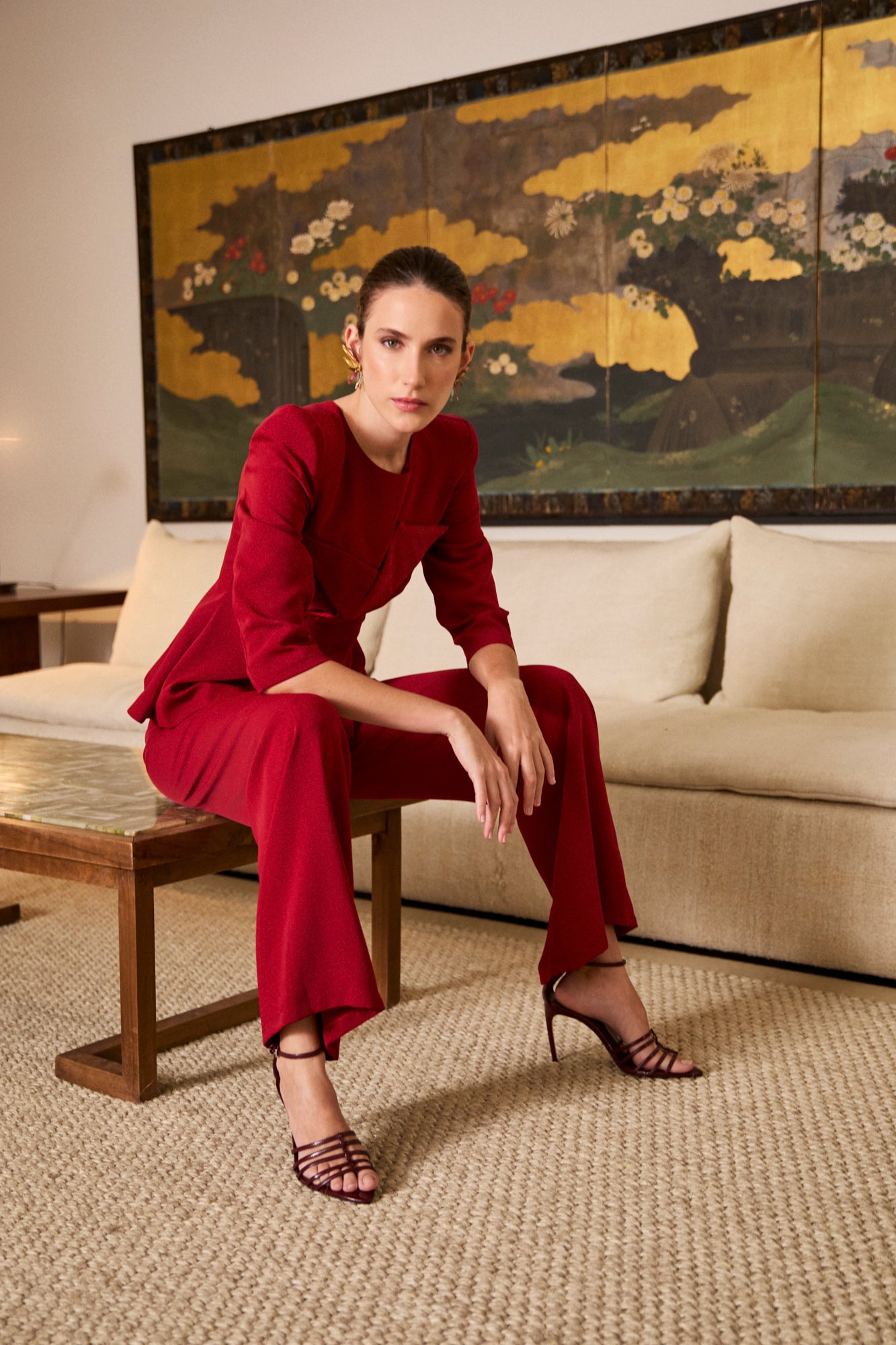 Pantalón Regina Carmín