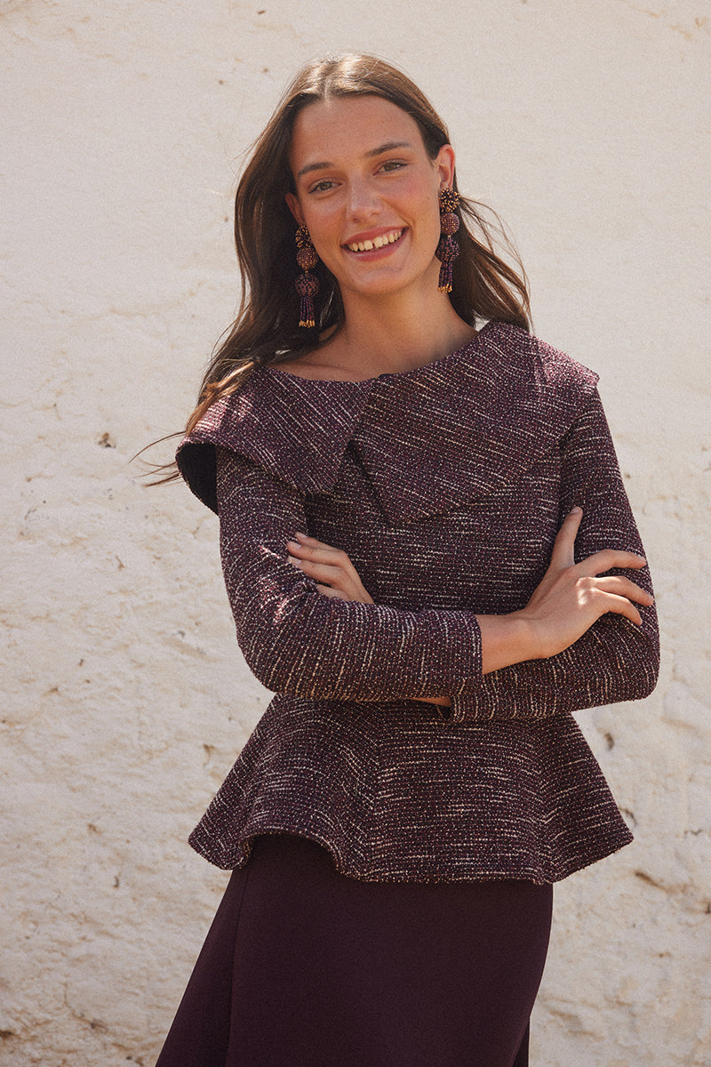 Marcia Eggplant Skirt