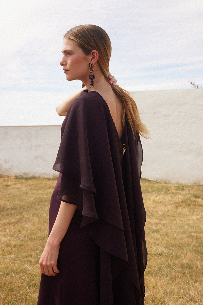 Carlota Aubergine Dress