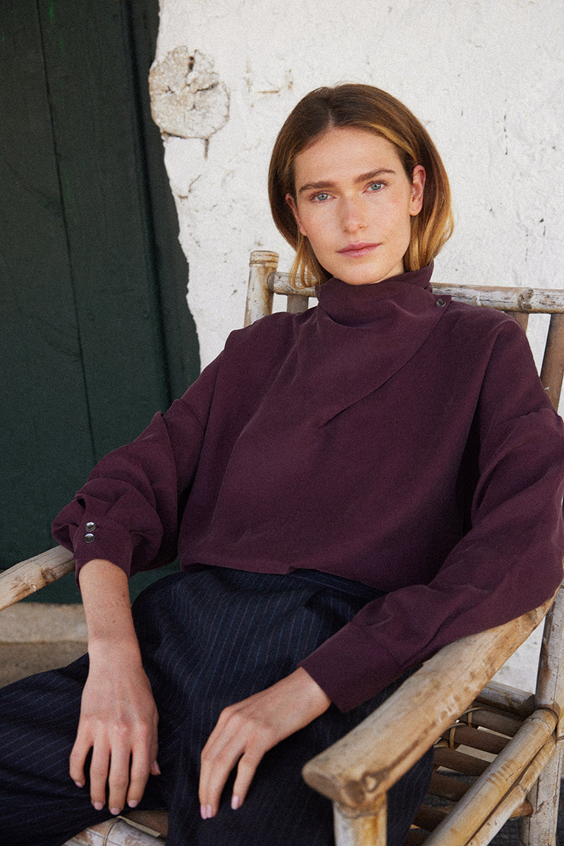 Marlena Aubergine Blouse