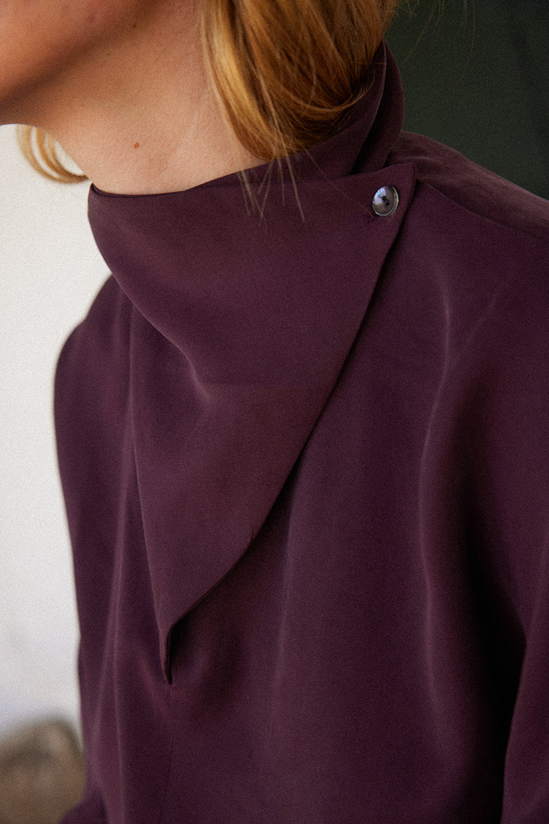 Marlena Aubergine Blouse