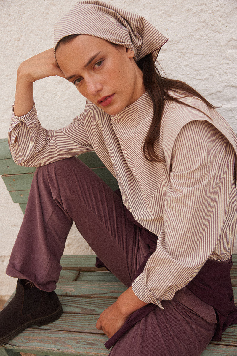 Burgundy Bandana Shirt
