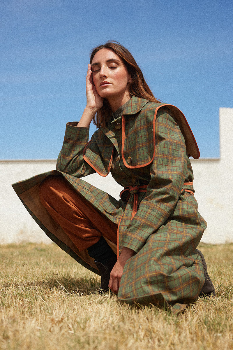 Leonora Green Trench Coat