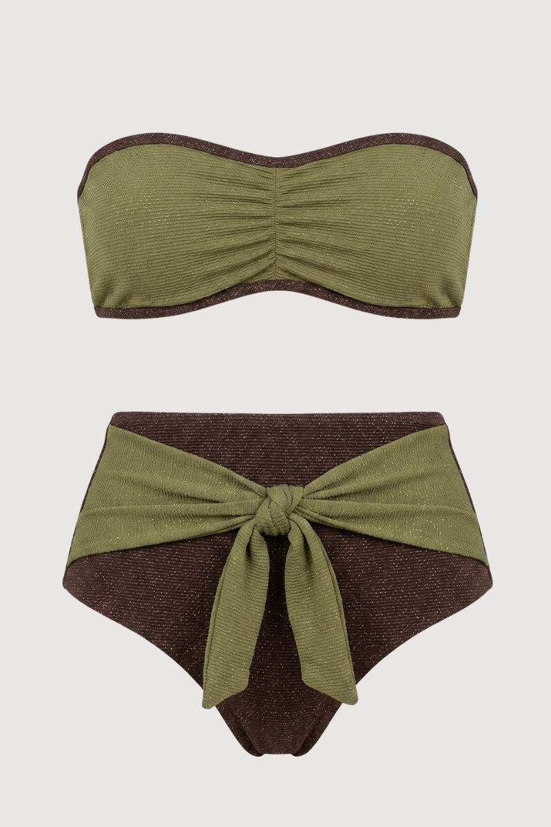 Green Bandeau Bikini