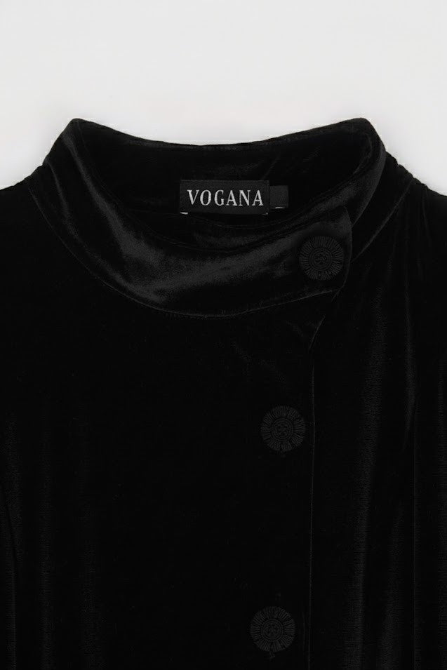 Vera velvet coat, black
