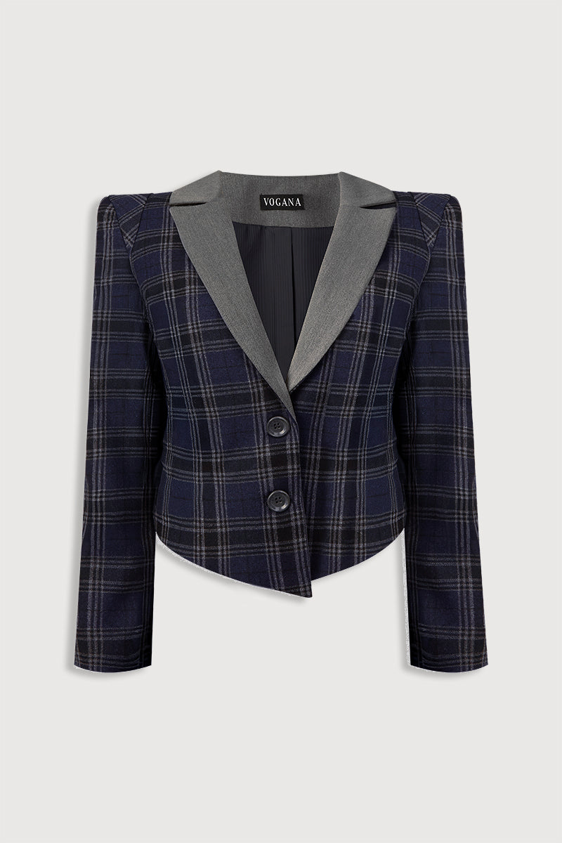 Chaqueta Lauren cuadros marino