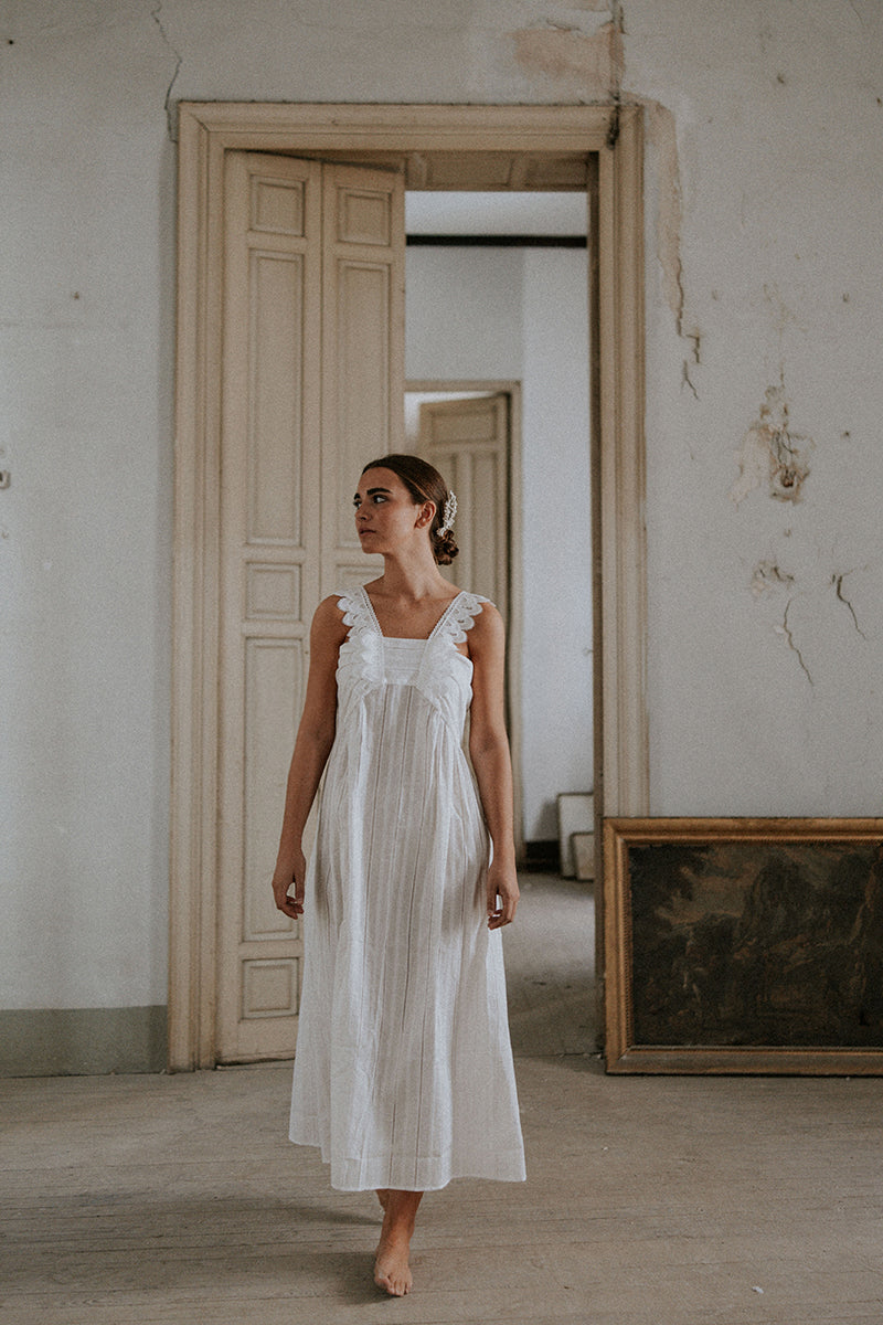 White lace nightgown