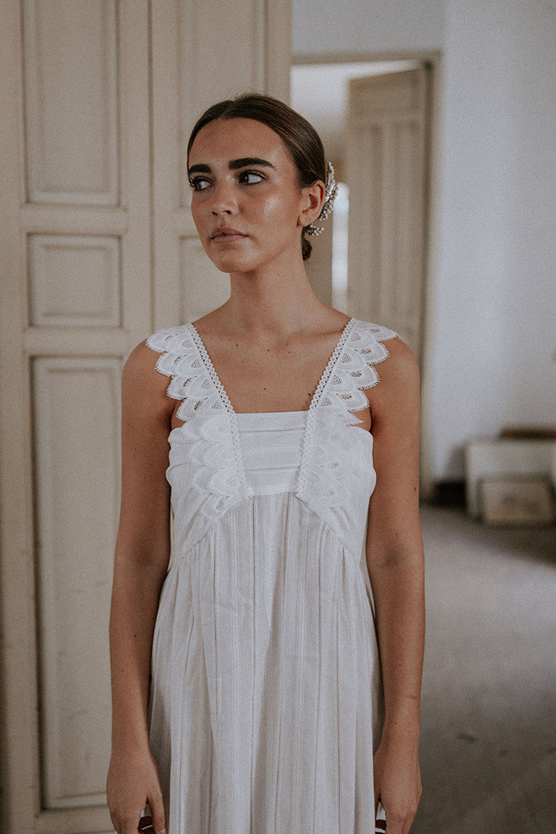 White lace nightgown