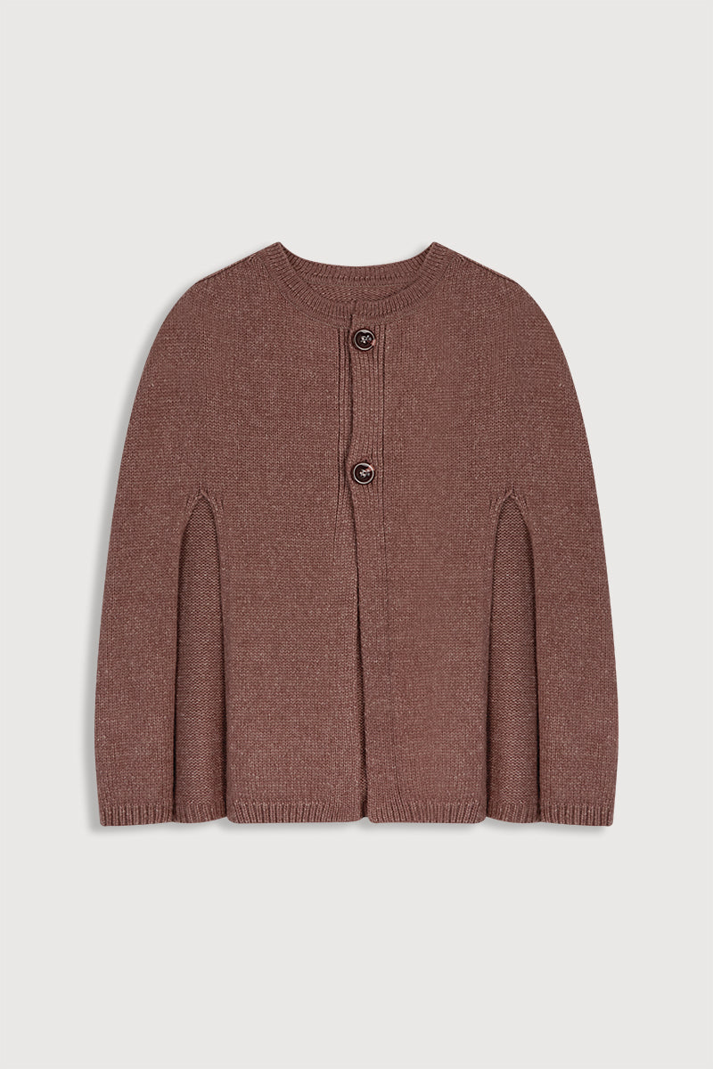 brown knit layer