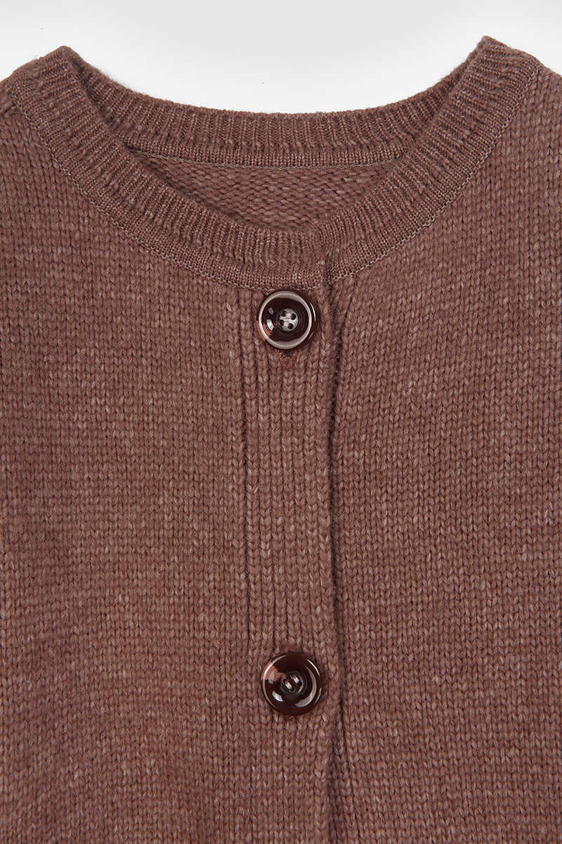brown knit layer
