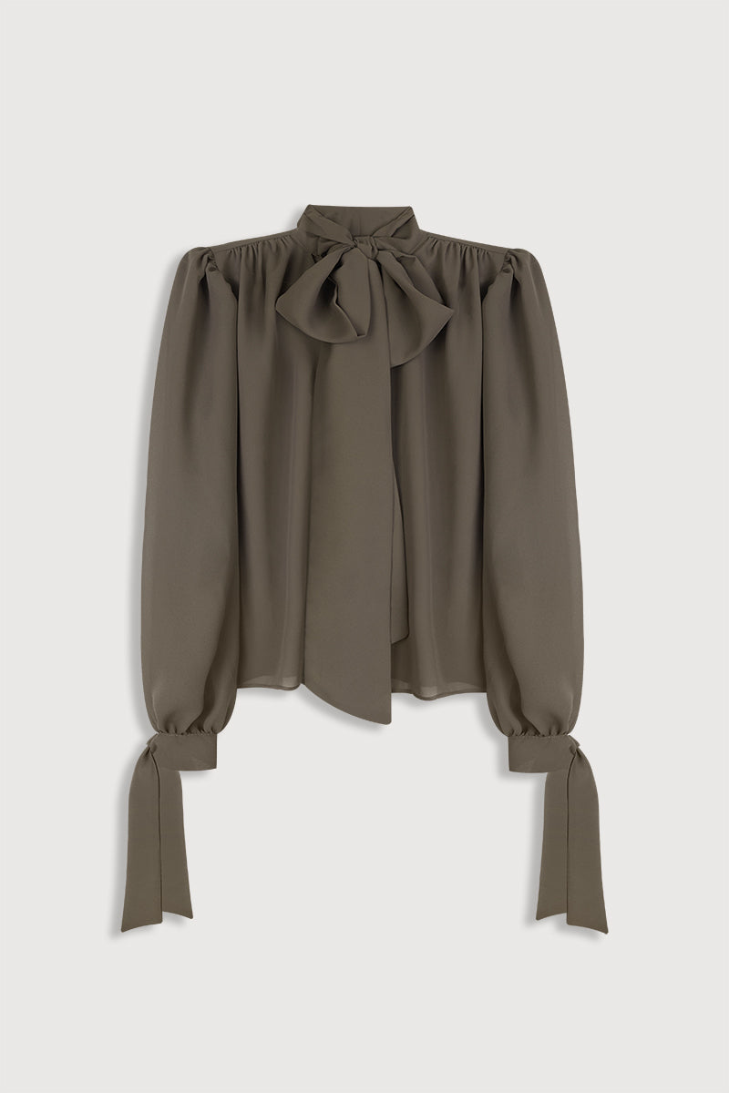 Serafina taupe blouse