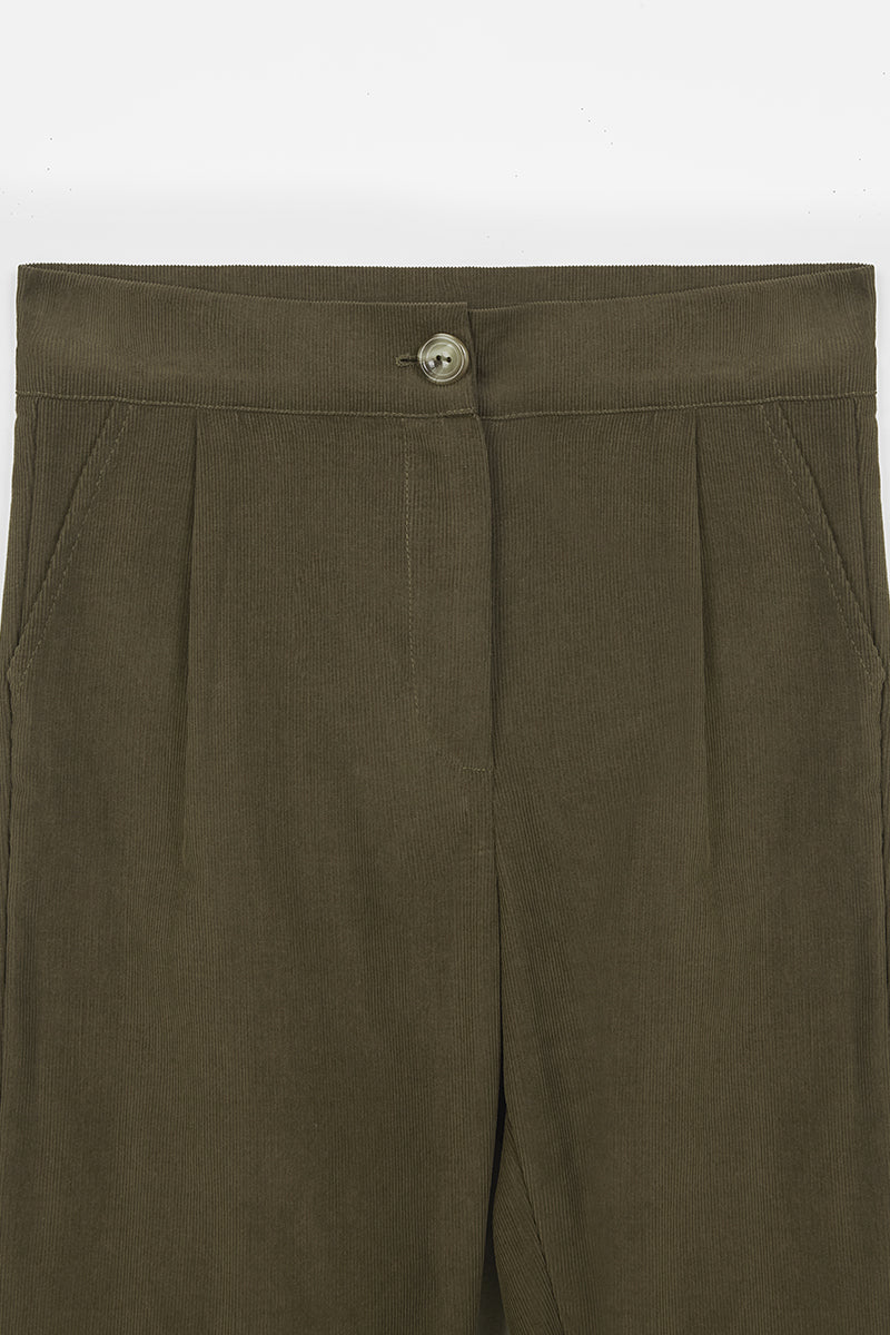 Betto Corduroy Khaki Trousers