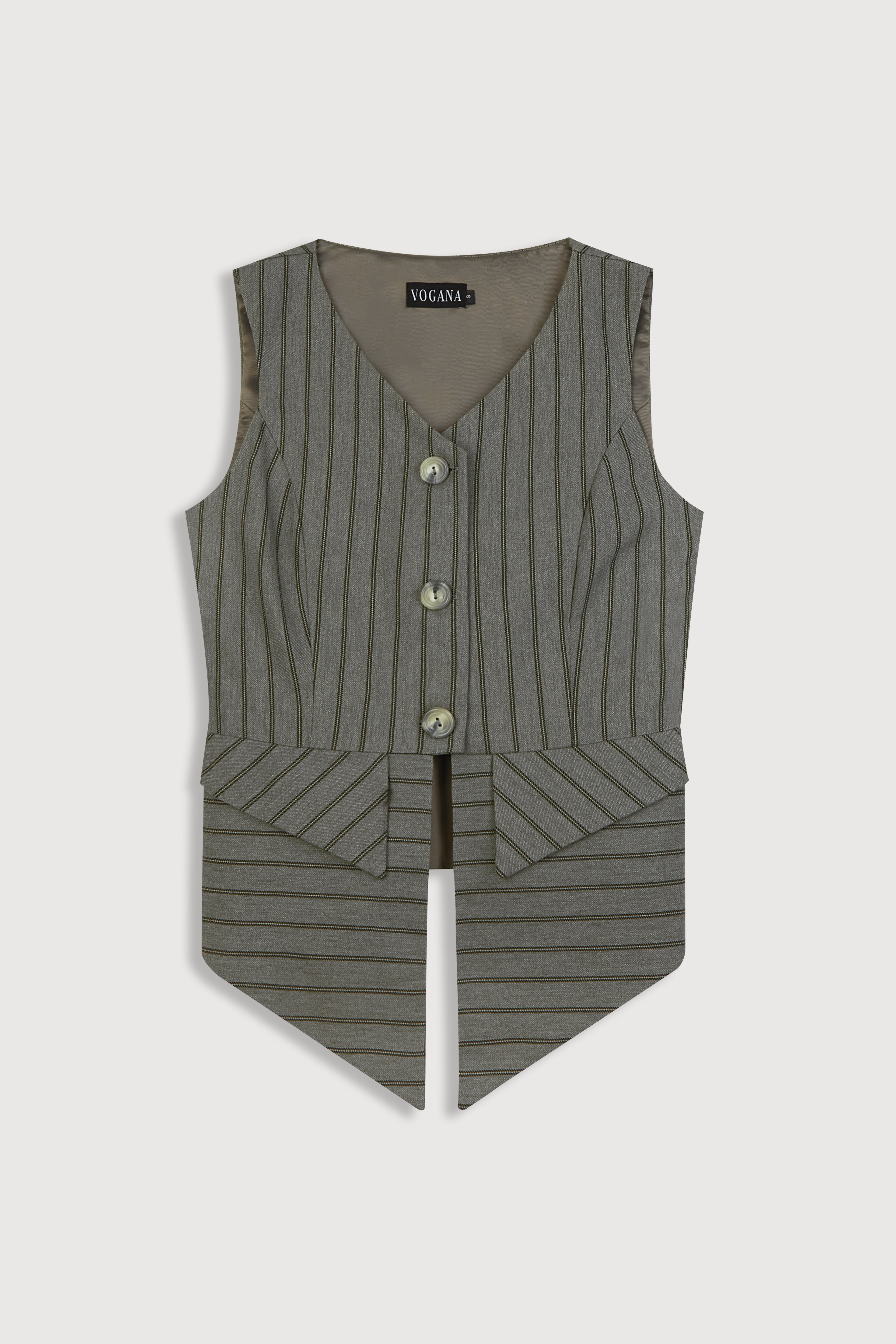 Green Striped Vest
