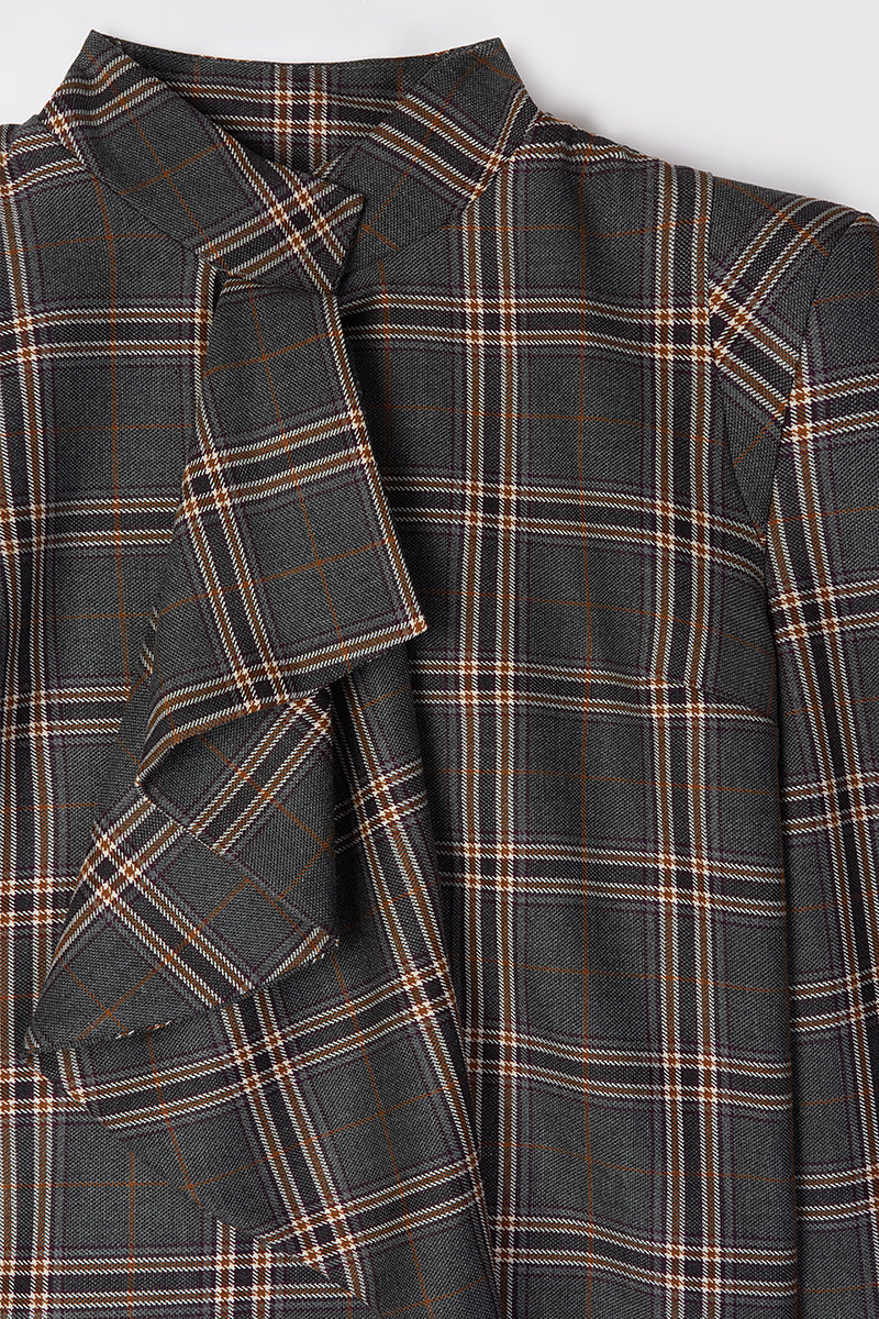Chaqueta Lena Gris Cuadros