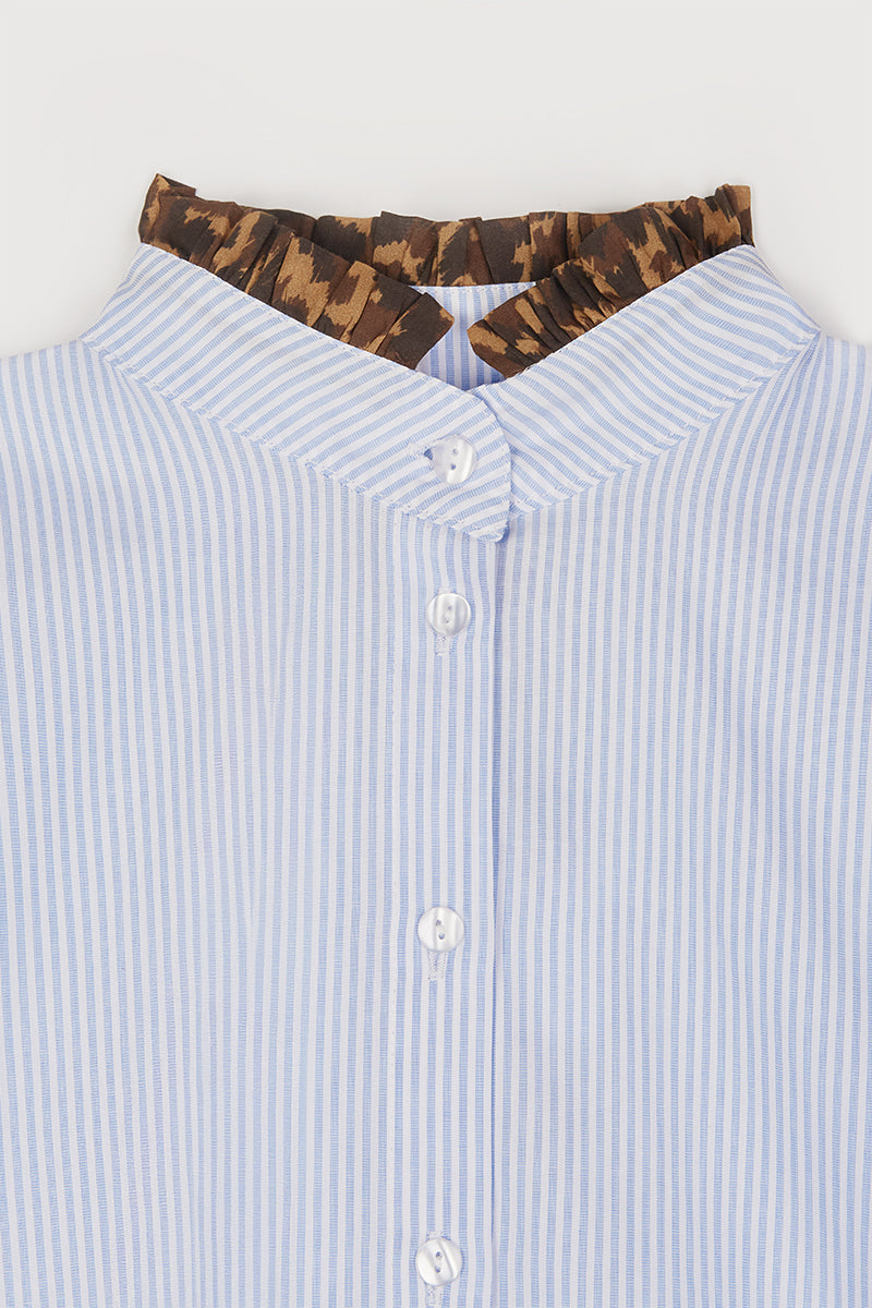 Camisa Celeste Animal print