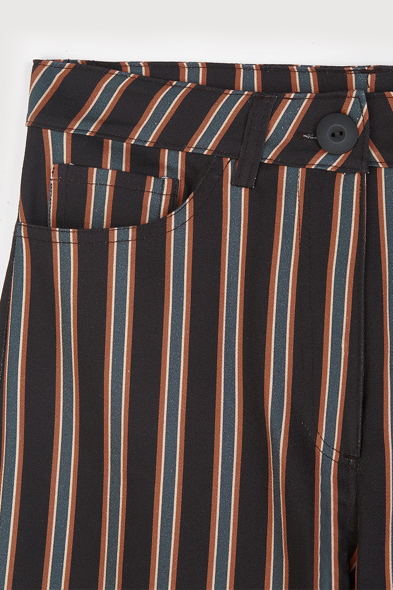 Pantalón Rayas burdeos