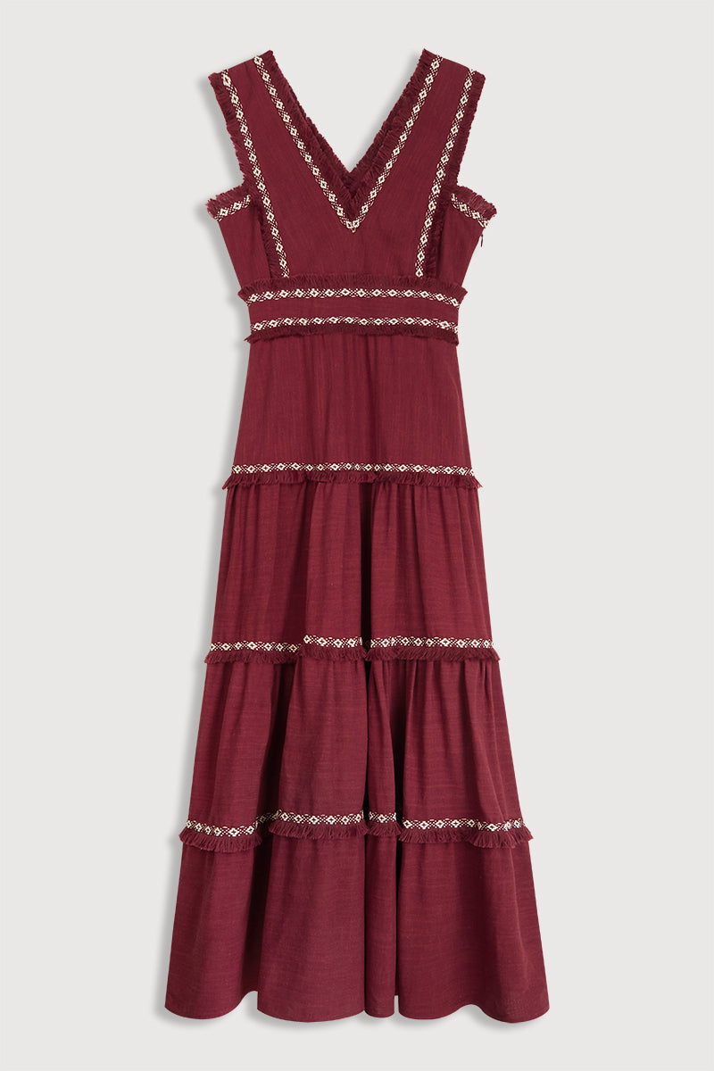 Vestido Grecca Burdeos