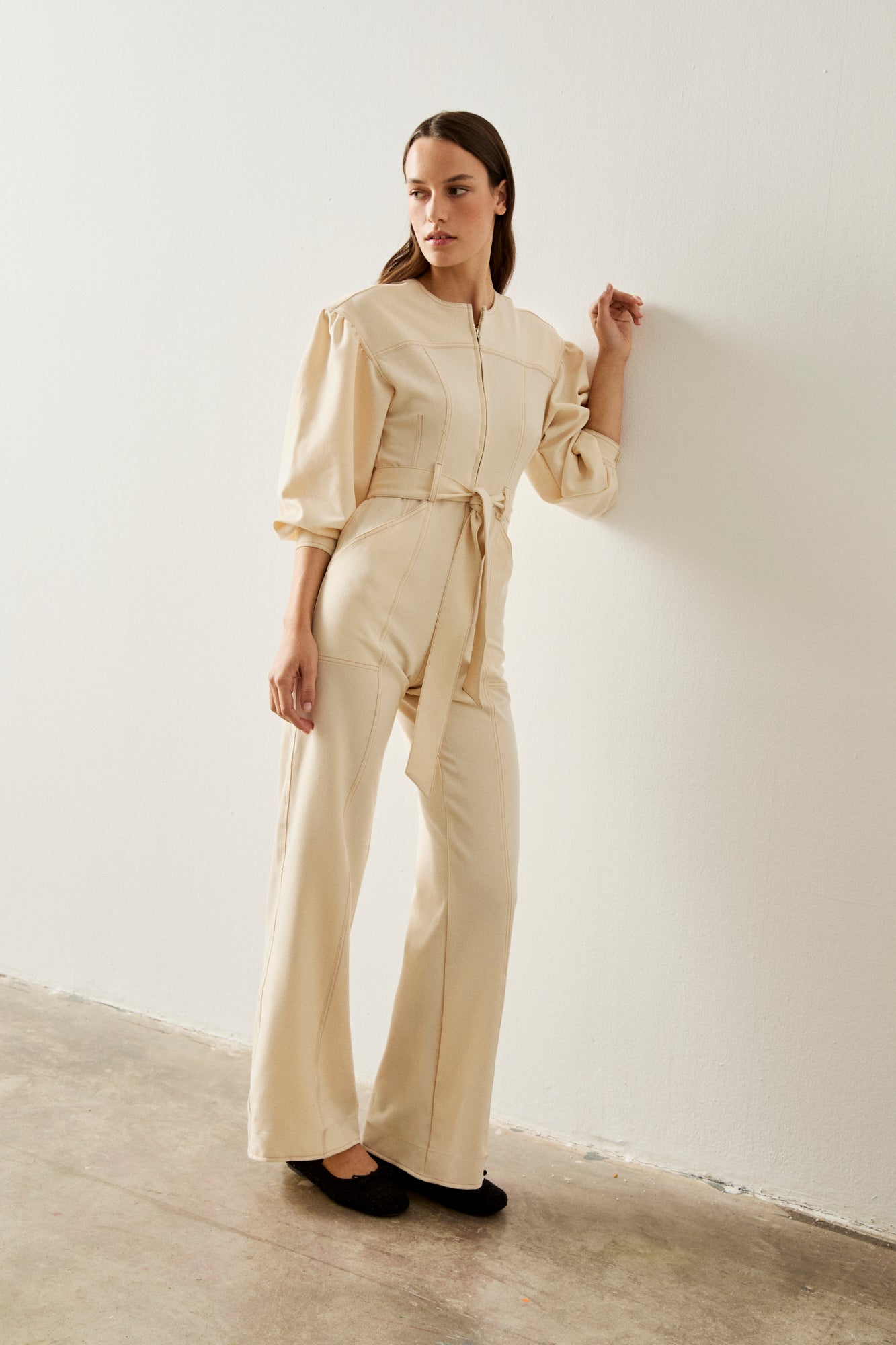 Mono color crema largo