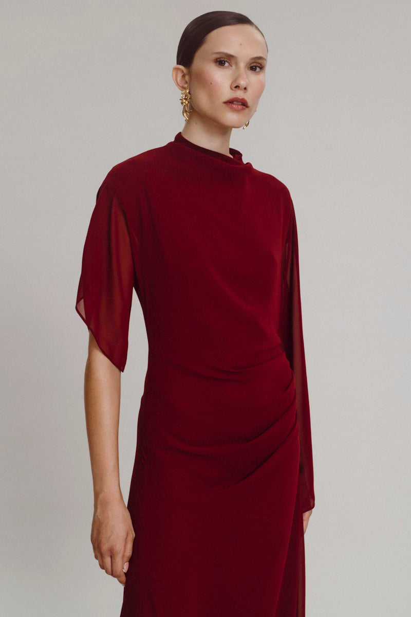 Fabrizia burgundy dress