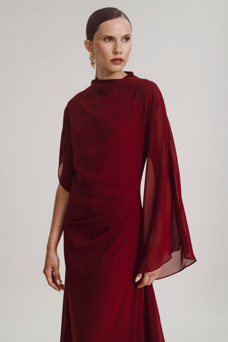 Fabrizia burgundy dress