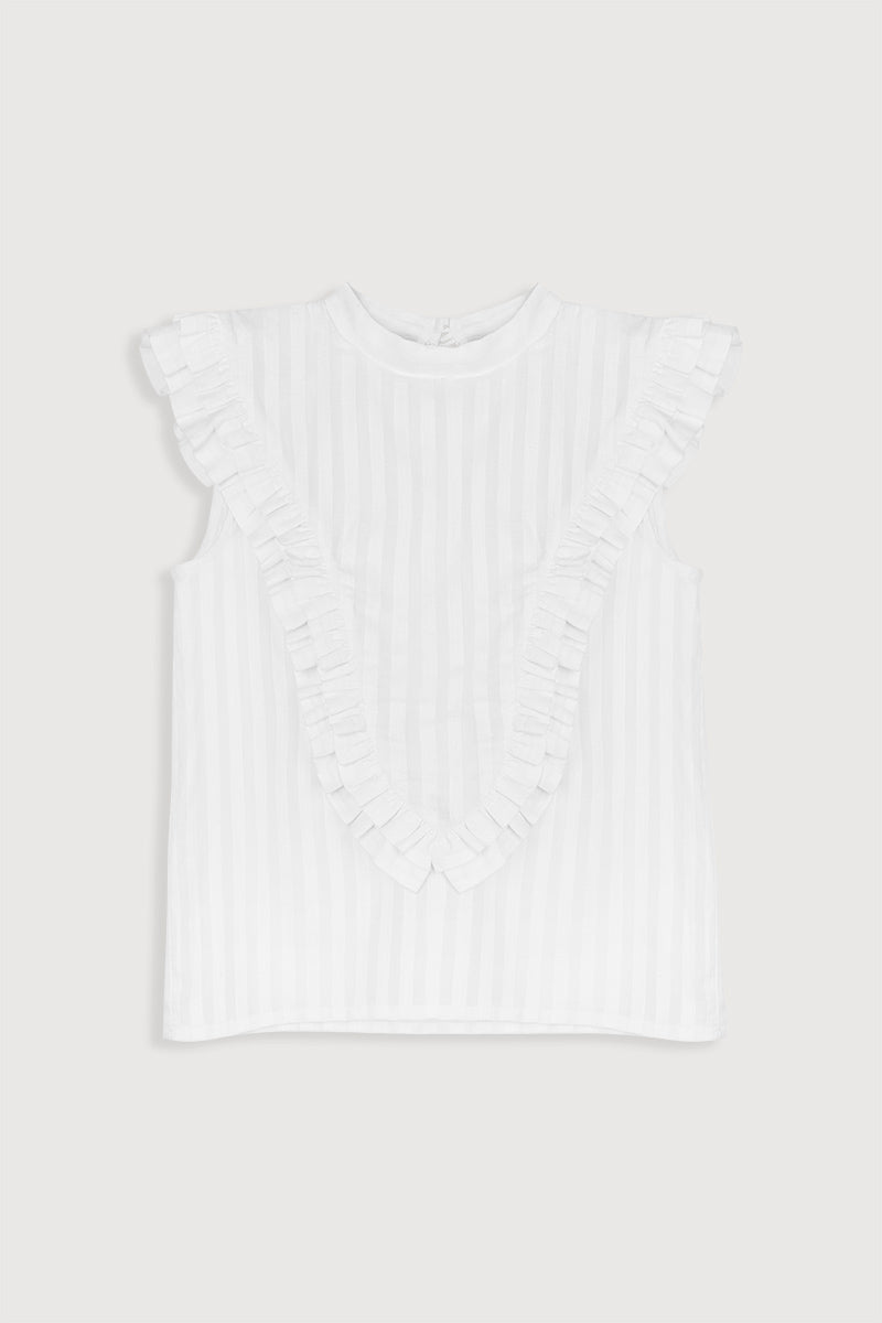 Blusa Pia Blanca volantes