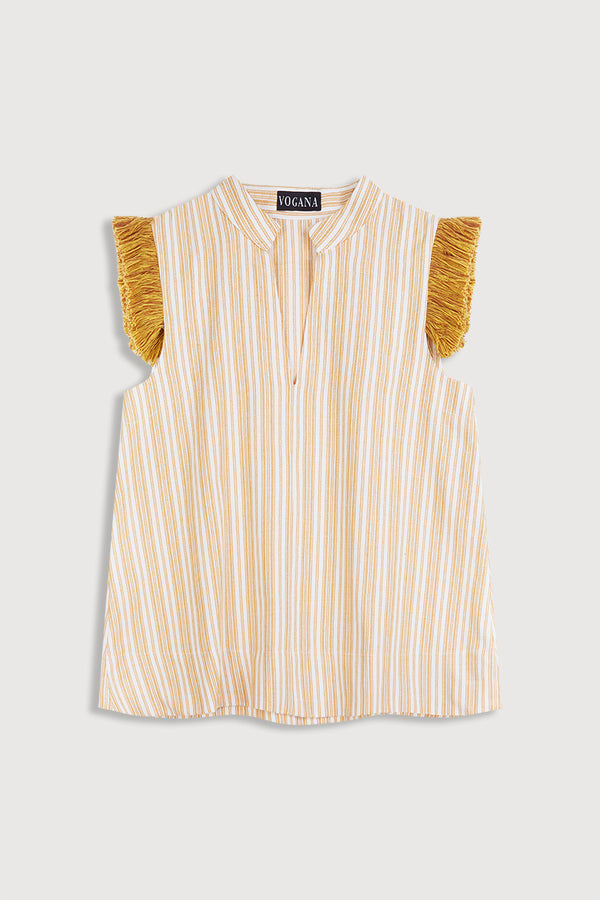 Lorea mustard blouse