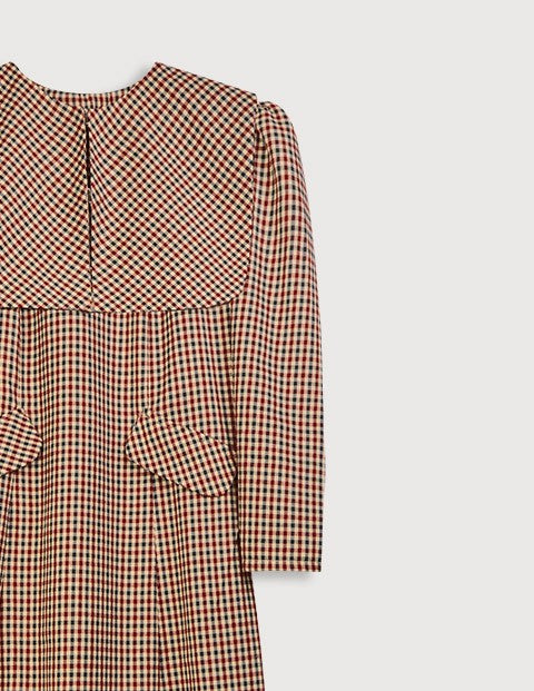 Babisa Dress Burgundy Checks