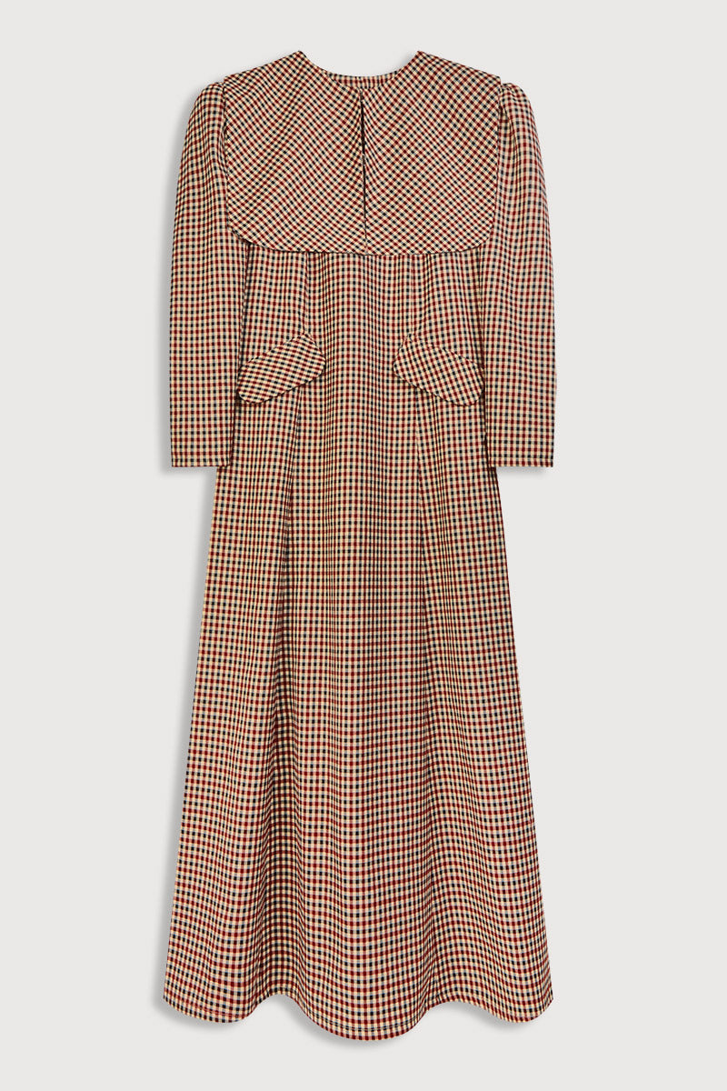 Babisa Dress Burgundy Checks