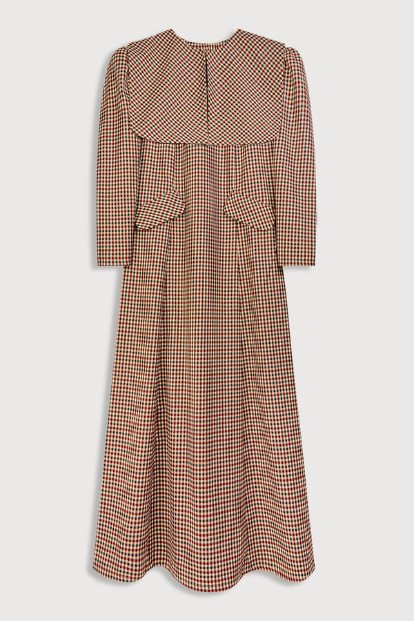 Babisa Dress Burgundy Checks