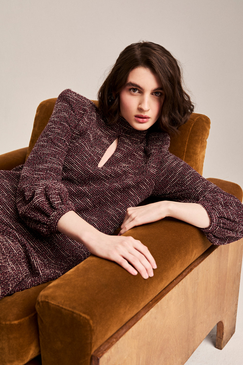 Burgundy Boneta dress