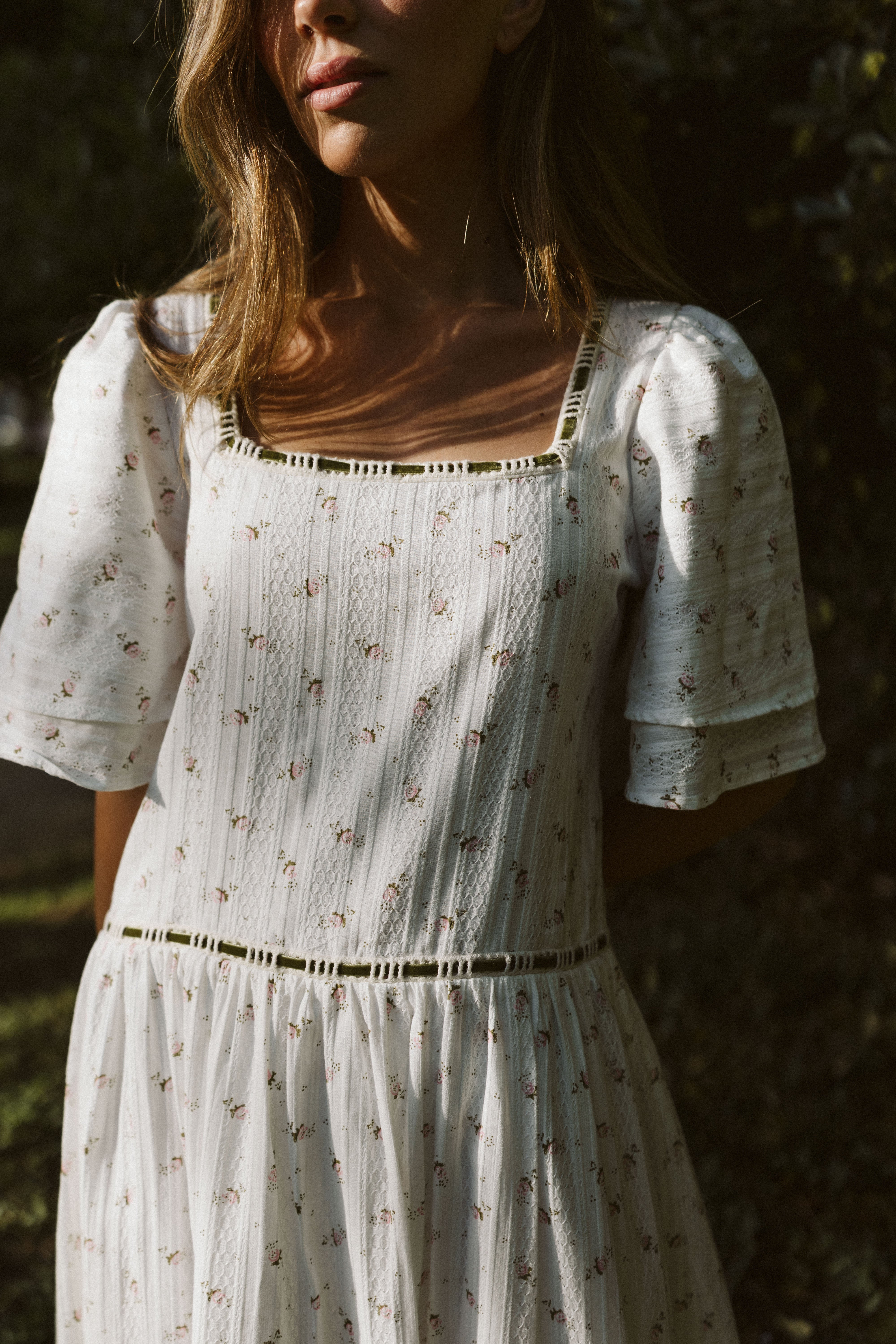 Pink floral print nightgown